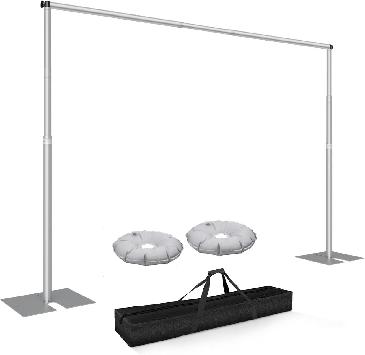 New Pipe and Drape Backdrop Stand Kit 12x10ft, Heavy Duty Back Drop Adjustable Stand with Carry Bag