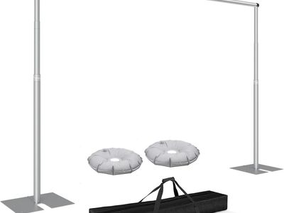 New Pipe and Drape Backdrop Stand Kit 12x10ft, Heavy Duty Back Drop Adjustable Stand with Carry Bag