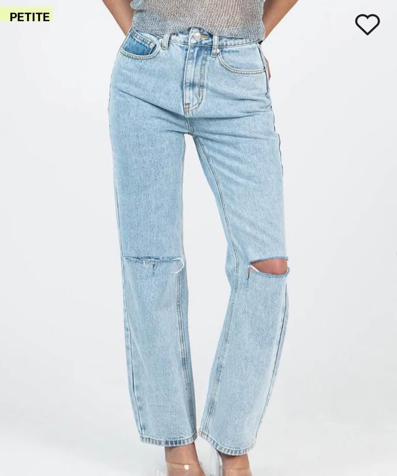 NWT Princess Polly Ripped Denim Jeans (Petite)
