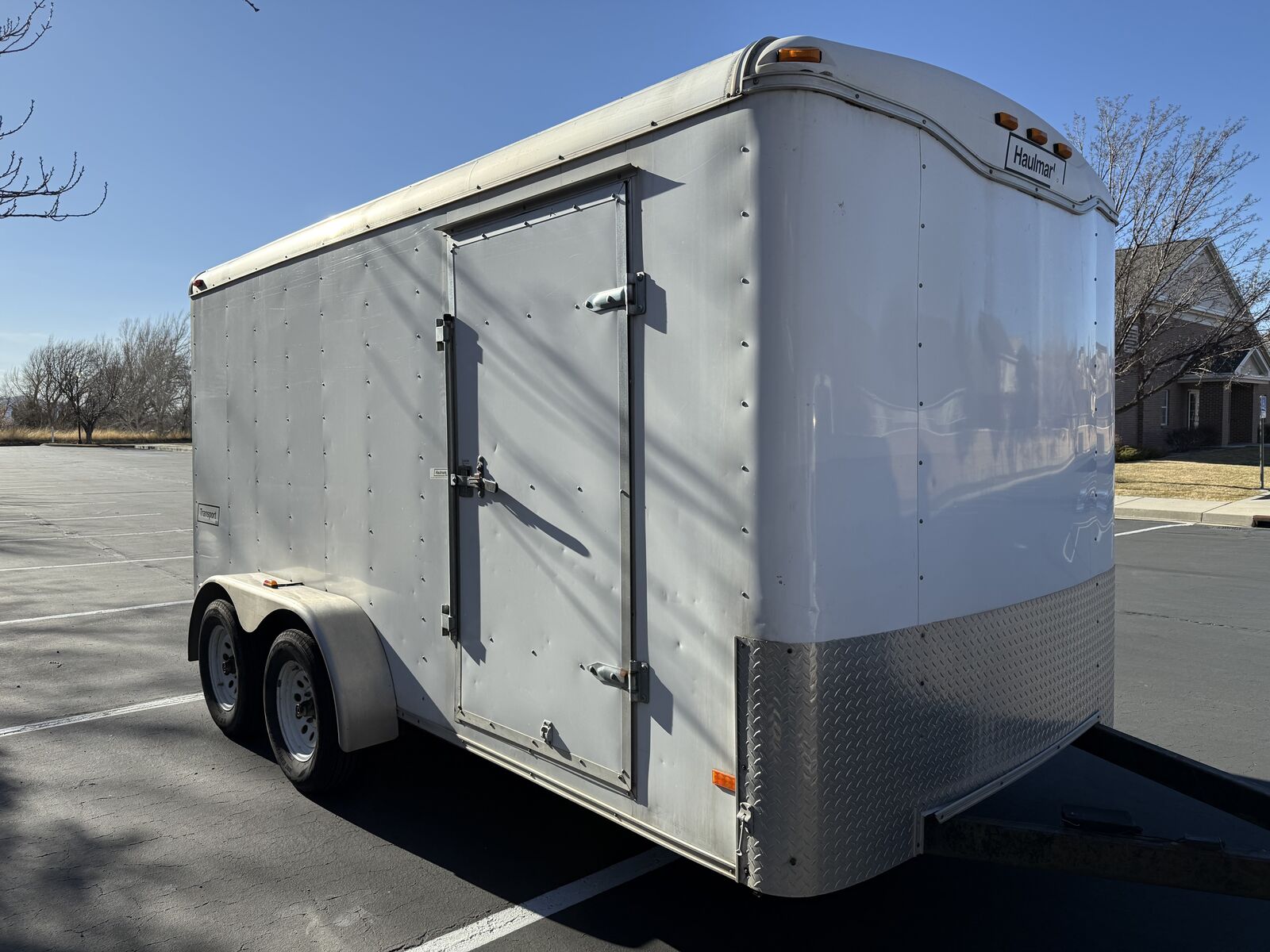 enclosed trailer side by side storage moving atvs work tools 4 wheelers business