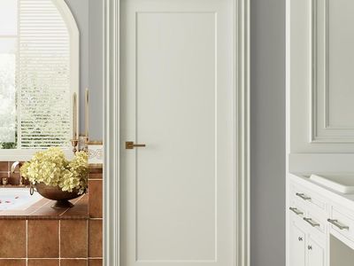 JUBEST 36"x80" 1-Panel Shaker Style White Primed Hollow Core Interior Molded Door Slab (5 available)