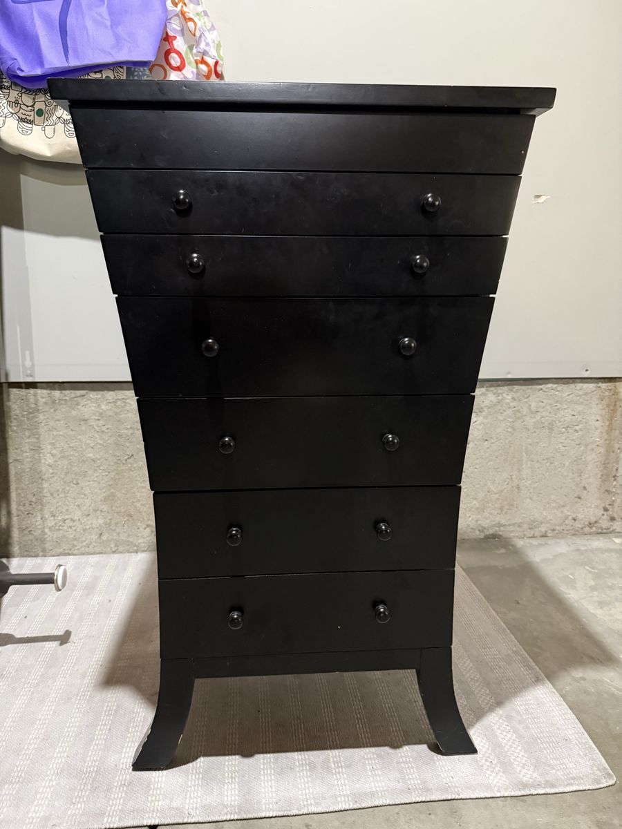 Jewelry armoire black