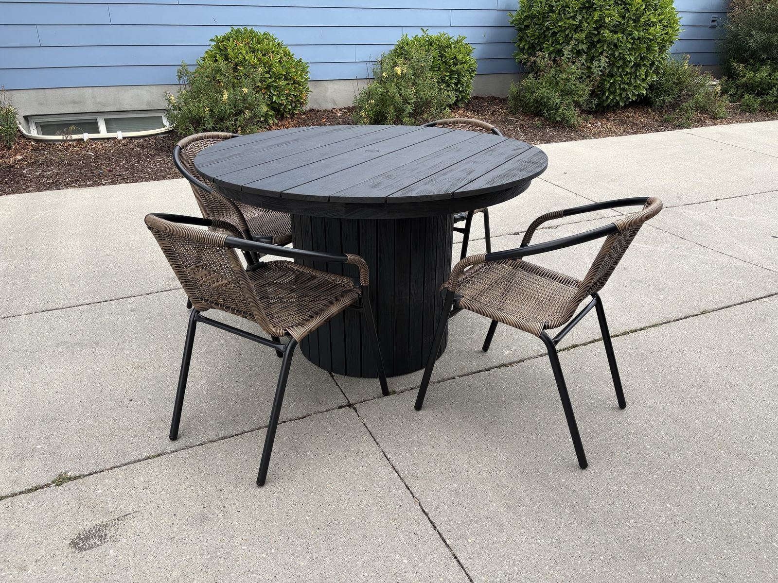 World Market dining table + 4 chairs