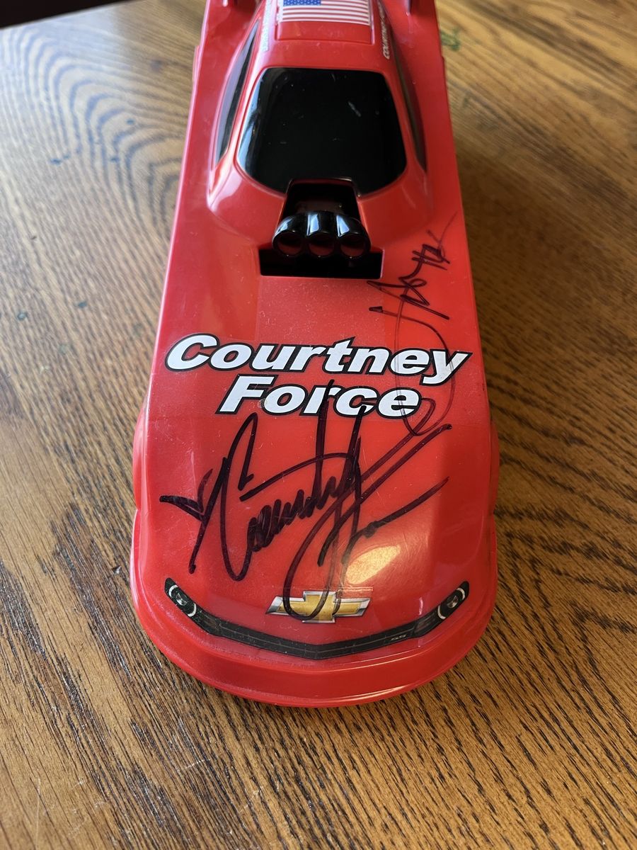 Autographed Courtney Force & John Force NHRA Funny Car Collectible