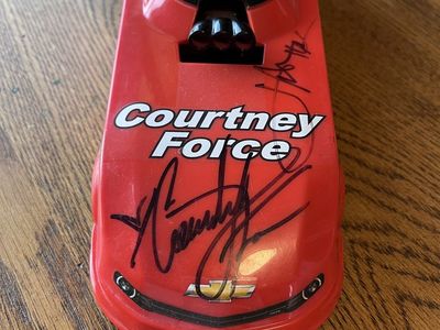 Autographed Courtney Force & John Force NHRA Funny Car Collectible