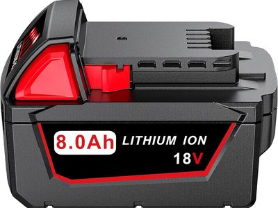 NEW Upgraded 8.0Ah Replacement for Milwaukee M18 Battery Red XC Battery 48-11-1815 48-11-1820 48-11-1840 48-11-1850, 1Pack