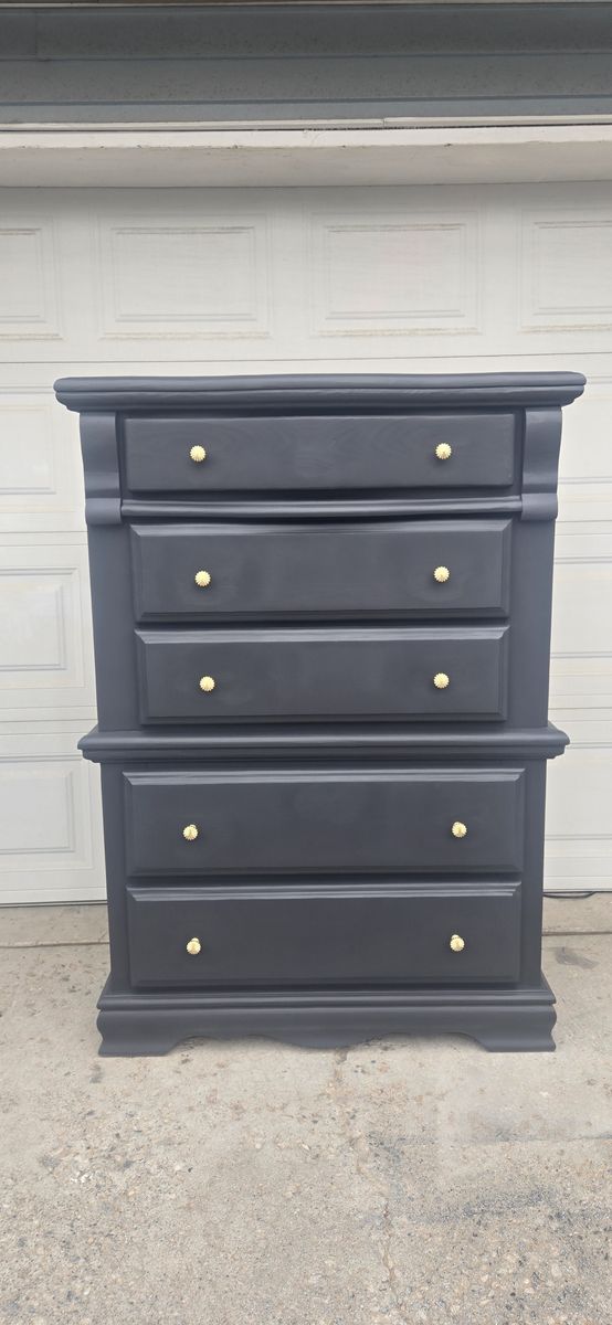 Modern Refinished Tall Dresser