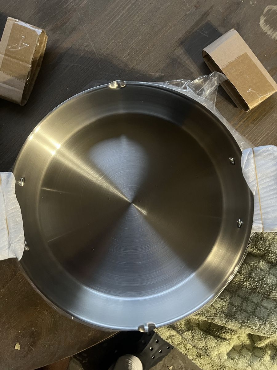 Princess House 12" Stainless Steel Induction Ready Skillet with Etched Glass Lid - New In Box