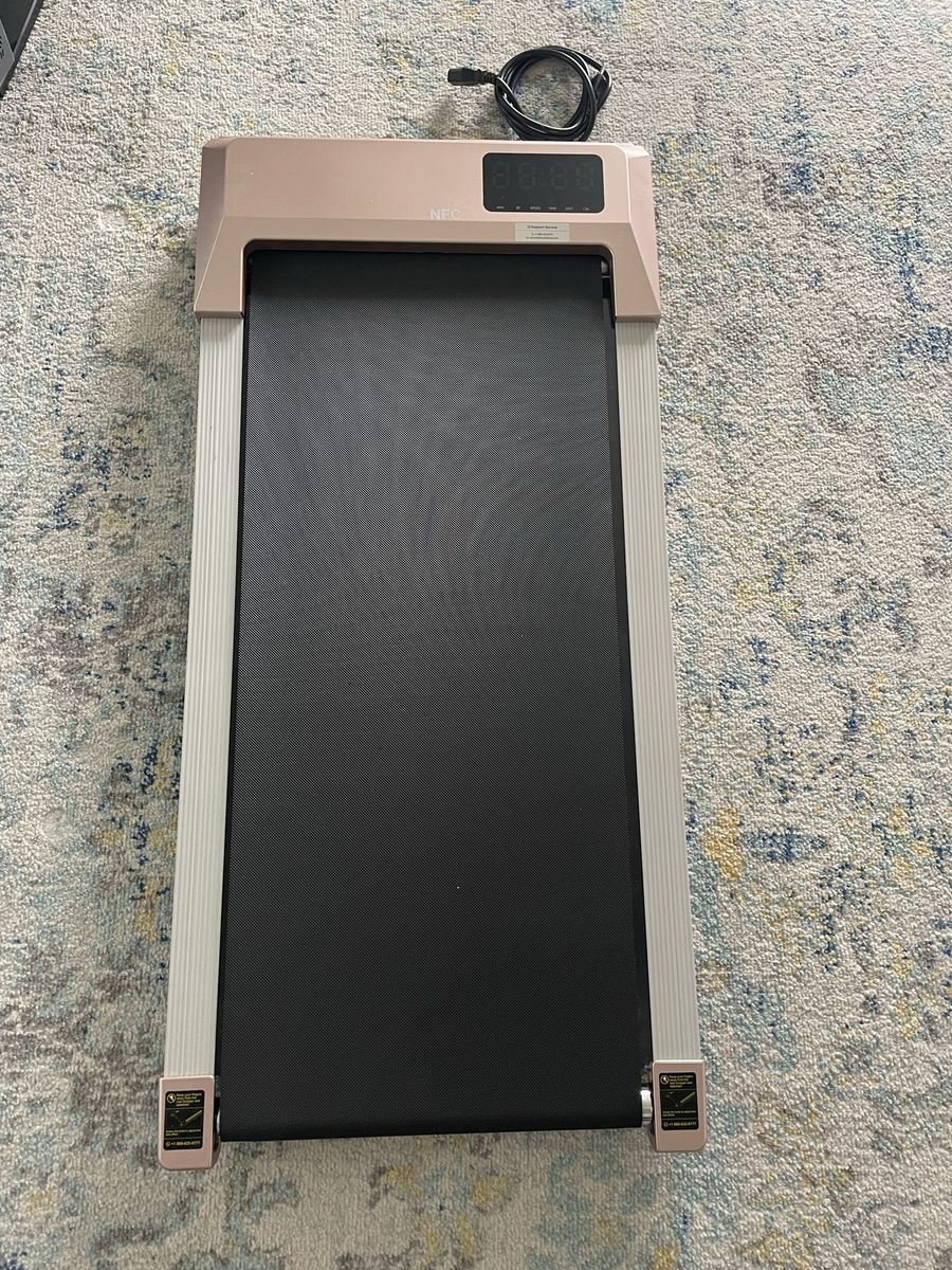DeerRun Q2 Urban Smart Walking Pad Treadmill - Rose Gold - Under-Desk, 7% Incline, Portable
