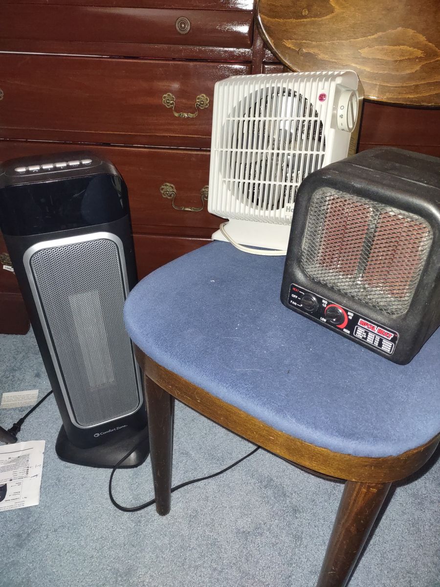 SPACE HEATER and FAN - 3 individually priced $15, $25 & $50