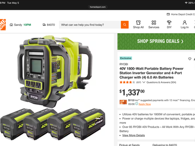 Ryobi battery inverter generator with 40v batteries