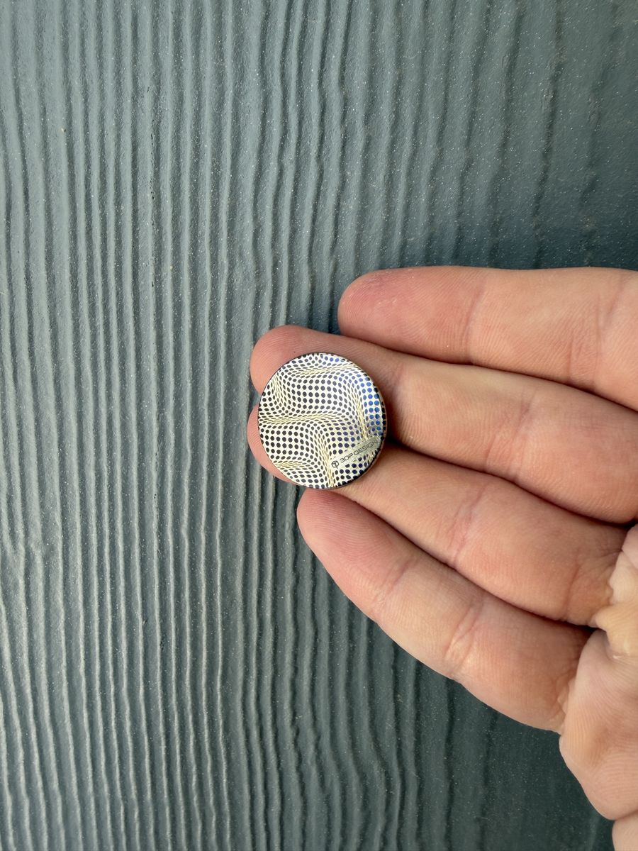 3DP Designs Flatty Golf Ball Marker - Wave Pattern