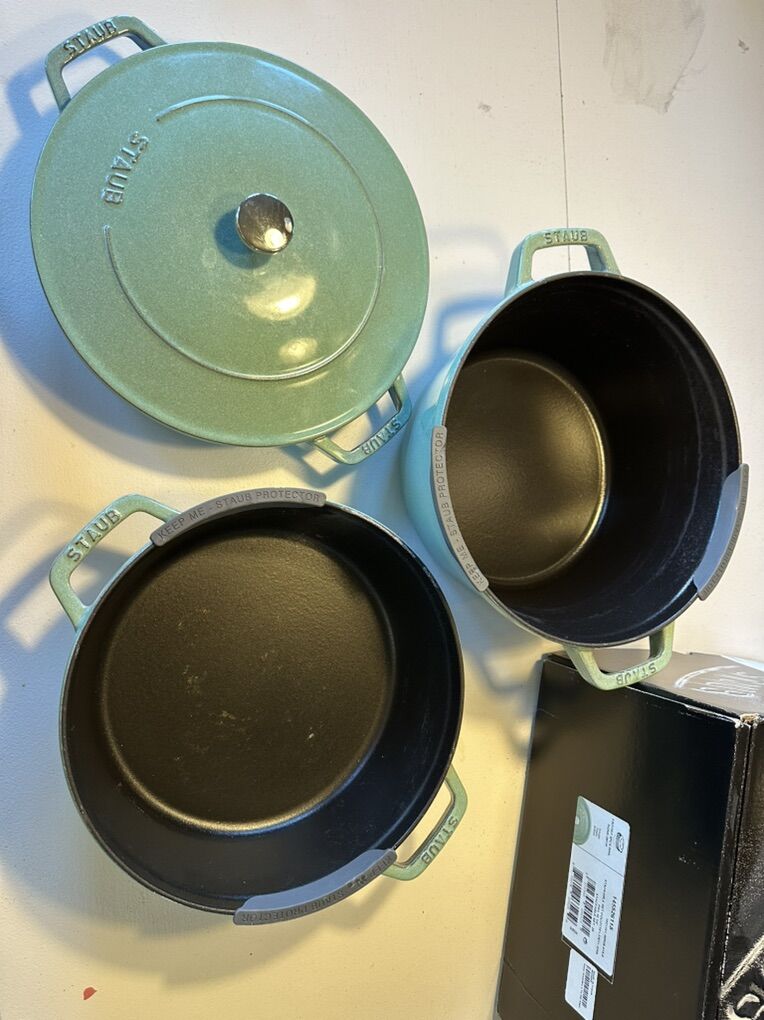 Staub 4 Piece enameled Cast Iron Set