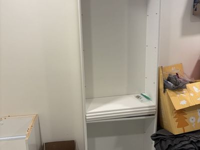 Bookshelf and corner desk