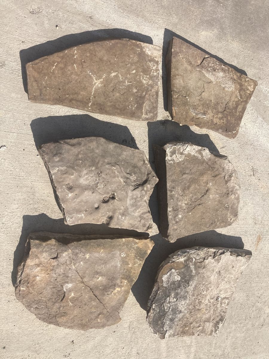 6 flagstone pavers tan color