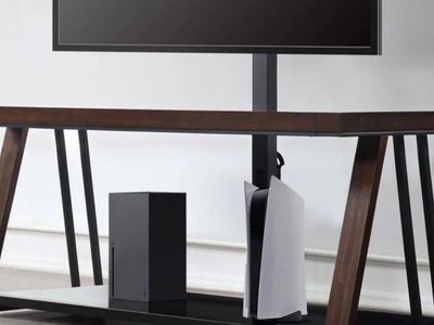 Modern Wood & Tempered Glass TV Stand with Mount, 3-Tier Entertainment Console