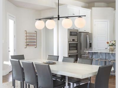 Milk Glass Globe Large Modern Chandelier