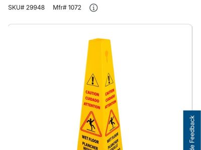 New 3ft Heavy Duty Wet Floor Cones