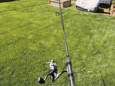 Beginner fishing real and rod