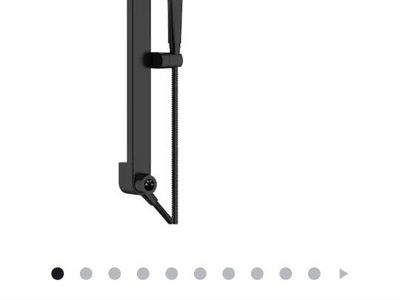 allen + roth Drexler Matte Black Dual Shower Panel System w/ Slide Bar & 3-Way Diverter