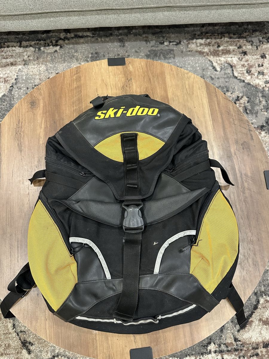 Ski-Doo Bombardier Yellow Black Snowmobile Gear Backpack