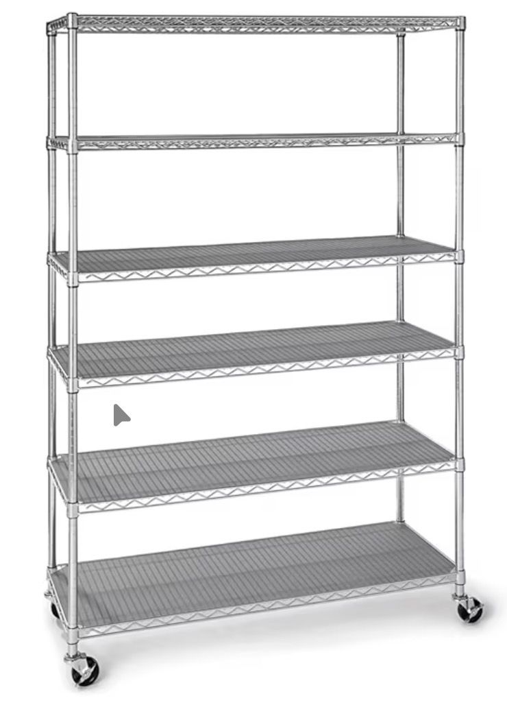 6-tier heavy duty shelving with wheels