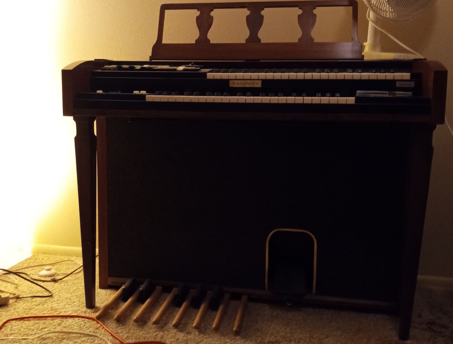 Baldwin Organ Dual Keyboard Wood Console