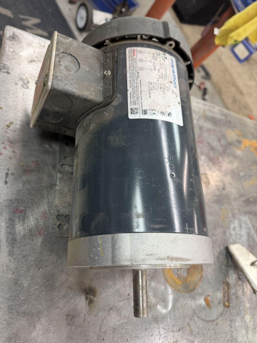 Marathon Motors 2 HP Electric Motor K723A 56HC 3 Phase 3450 RPM 575V TEFC