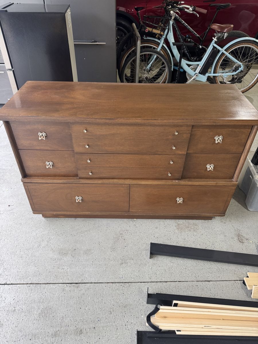Vintage Dresser And Mirror