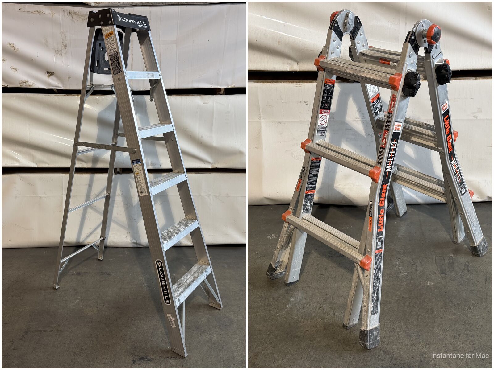 SAVE 60%! - Ladders - Little Giant, Werner & Louisville Step & Adjustable Ladders - Good Used Condition