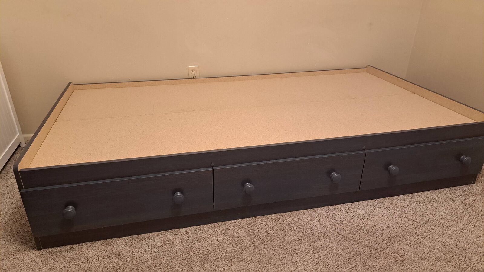 Twin 3-Drawer Captain's Bed in Distressed Blue Wash