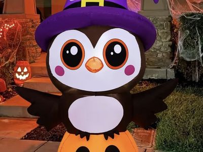 Halloween Pumpkin Owl Stars Moon Pumpkin Inflatable Home Decor Decoration Prop