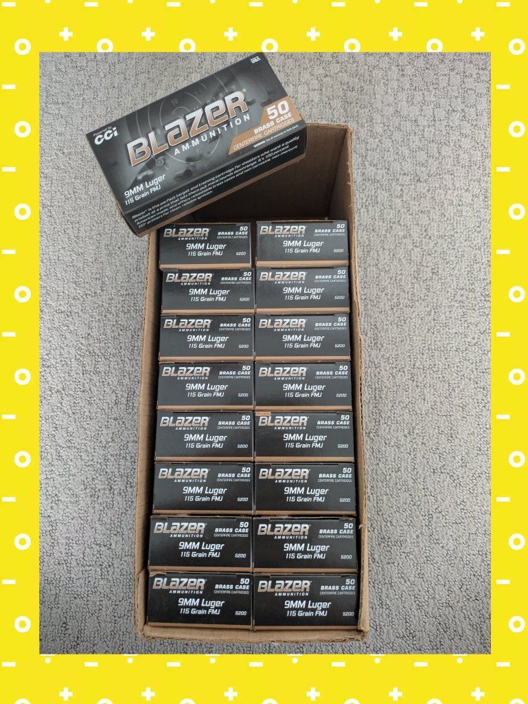 NEW! BLAZER 9MM Luger Ammo