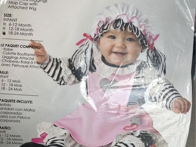 California Costumes Baby Doll Infant Costume, 18-24 Months, Dress, Leggings, Mop Cap & Wig