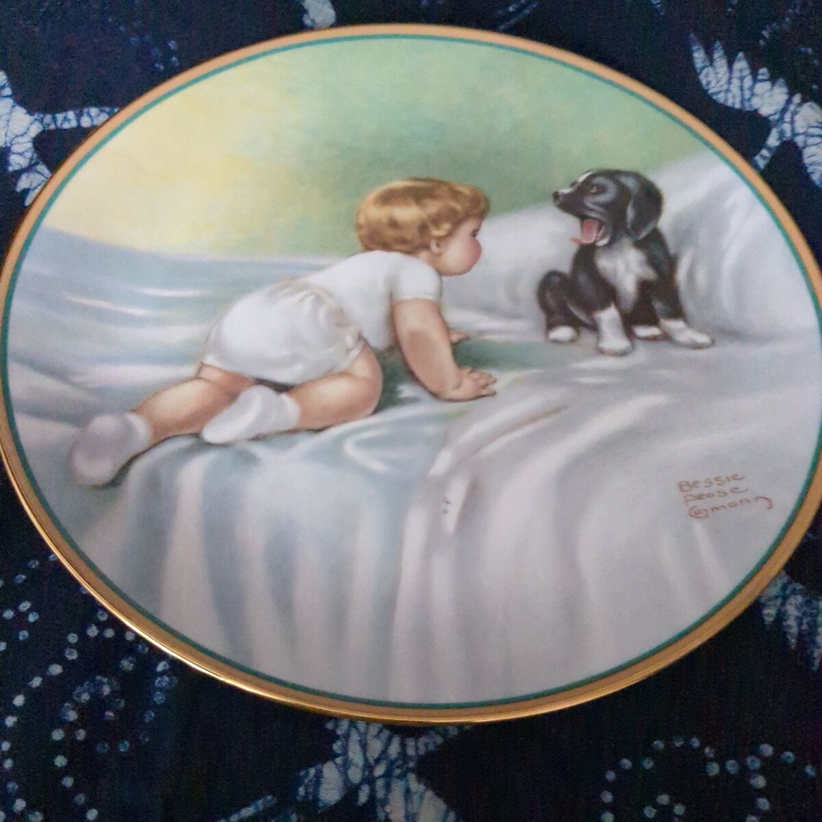 Bessy Pease Cutmann Who's Sleepy plate