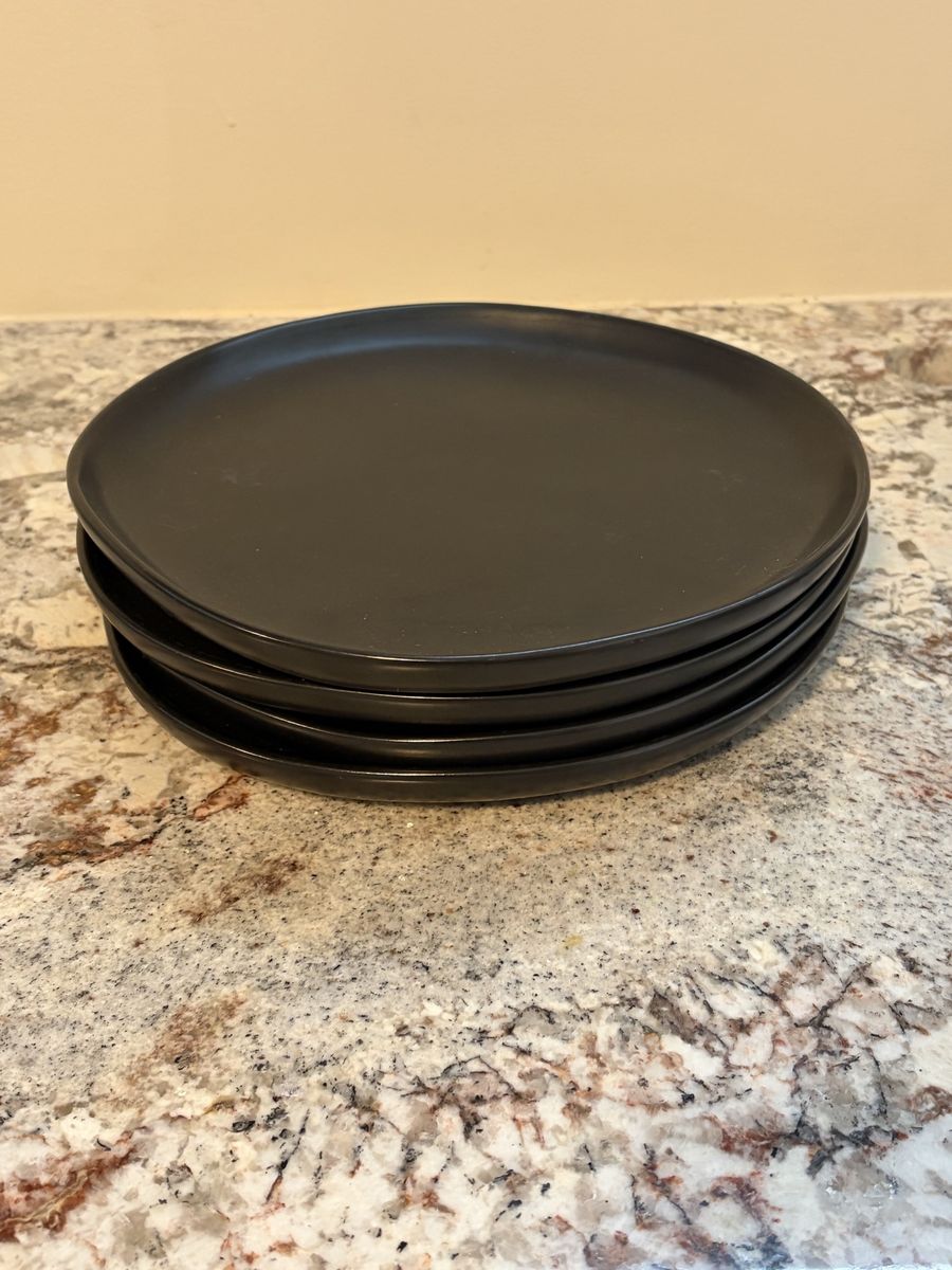 Hearth & Hand with Magnolia Stoneware Black Plates Set of 4