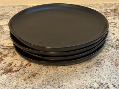 Hearth & Hand with Magnolia Stoneware Black Plates Set of 4