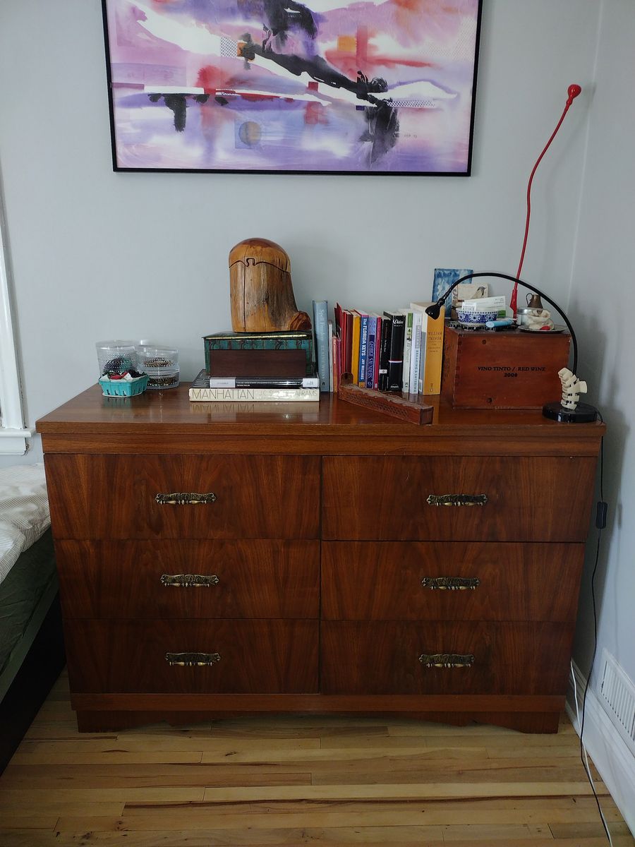Midcentury Walnut Dresser by FS Harmon Manufacturing Co.