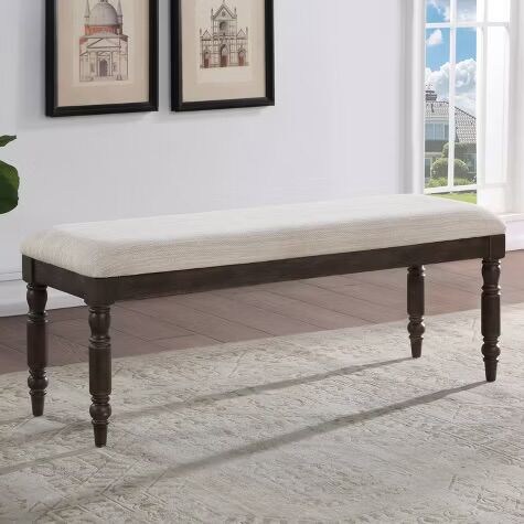 Hutchins Dining Bench Washed Espresso - Steve Silver Co.