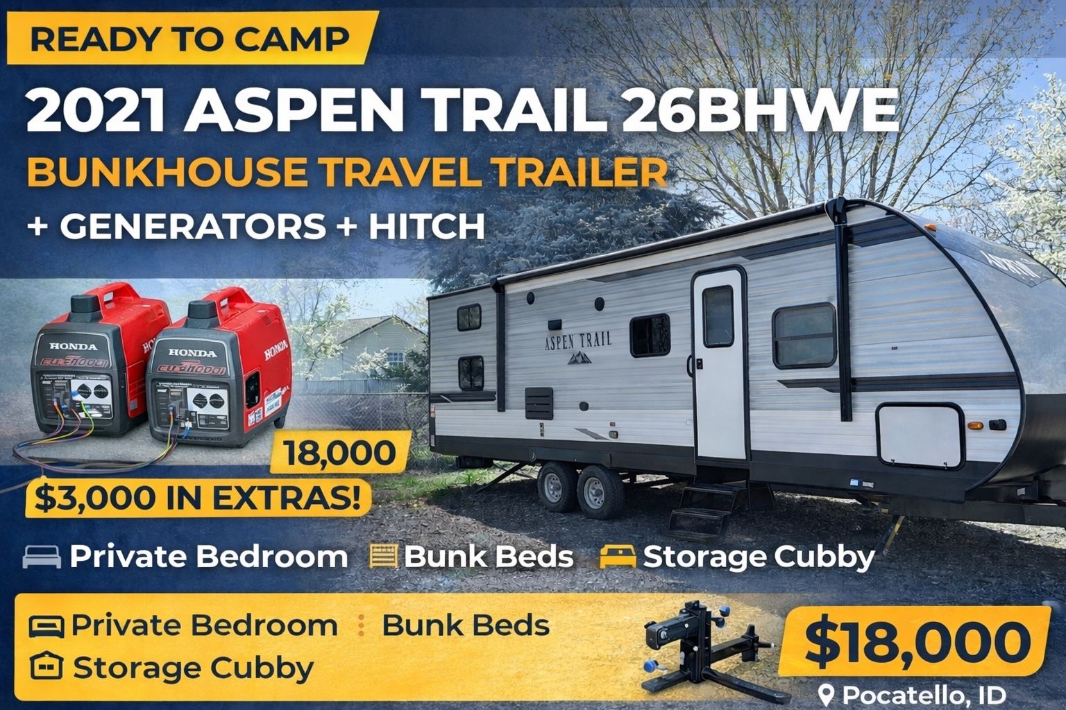 2021 Dutchman Aspen Trail Bunkhouse W/ Generator