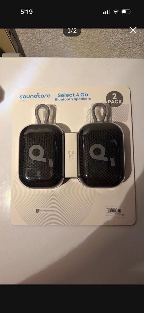 Soundcore Select 4 Go Bluetooth Speakers - 2 Pack, IP67 Waterproof, 20-Hour Playtime, Ultra-Light