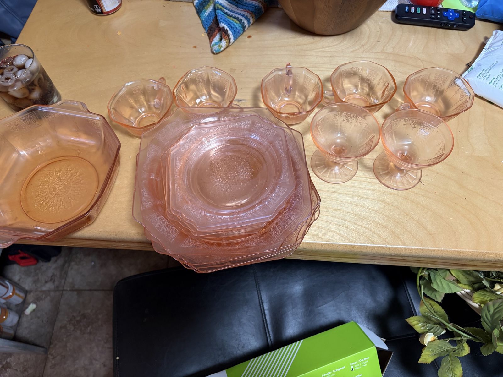 pink depression glass