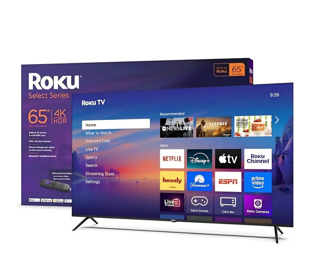 Roku Smart TV 2025 – 65-Inch Select Series, 4K HDR