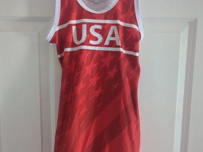 Athena Wrestling - Patriotic Red singlet YXL