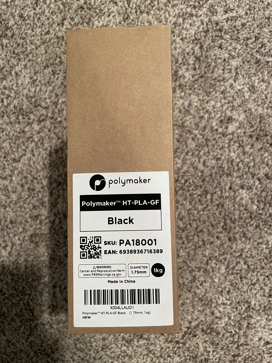 Polymaker 3D filament, Black, HT-PLA-GR