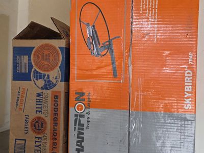 Champion trap and 90 targets and ammo