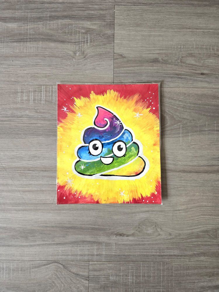 Silly Rainbow Emoji Painting