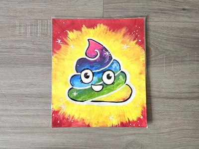 Silly Rainbow Emoji Painting
