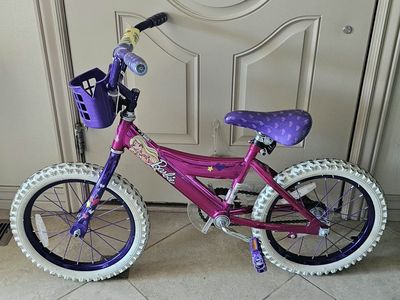 Barbie Kids' 16-Inch Bicycle Pink/Purple - Girls' Bike with Basket & Heart Seat