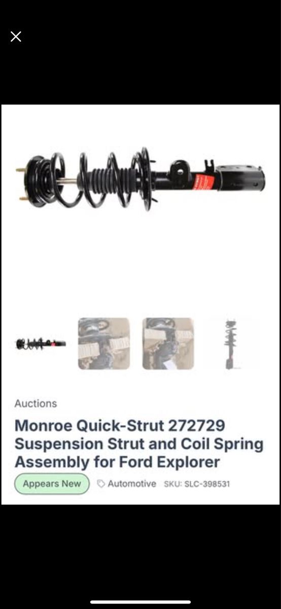 Monroe Quick-Strut 272729 Suspension Strut & Coil Spring Assembly for Ford Explorer - Appears New